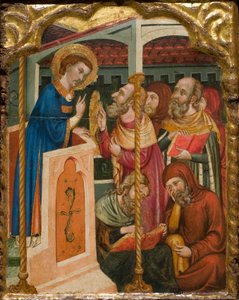 Disputa de Santo Estêvão com os judeus de Circle of Ferrer and Arnau Bassa