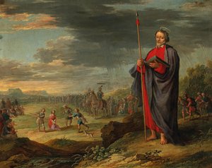 Frans Francken II (círculo) Evangelista e zombador de Cristo de Circle of Frans Francken the Younger