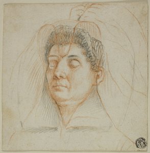 Máscara mortuária de uma mulher de Circle of Lavinia Fontana