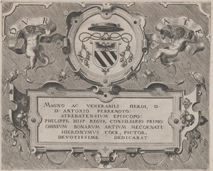 Dedicação de Circle of Lucas van Doetechum and Johannes