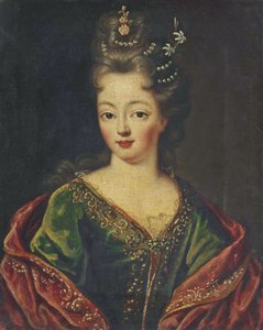 Círculo de Mignard - Retrato de uma senhora tradicionalmente identificada como Luísa Bénédicte de Bourbon de Circle of Pierre Mignard I