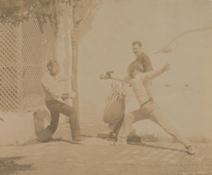 Edmund Quinn Esgrima, década de 1880., década de 1880. de Circle of Thomas Eakins.