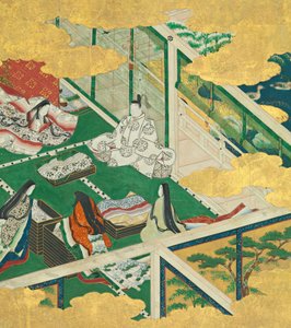 Uma linda guirlanda Tamakazura, século XVII. de Circle of Tosa Mitsuyoshi