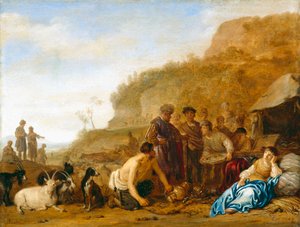 Labão à procura dos seus deuses de Claes Corneliszoon Moeyaert