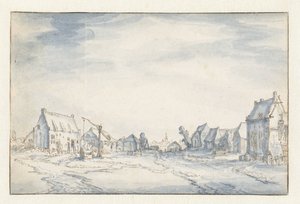Vista da aldeia de Claes Jansz. Visscher (II) (attributed to)