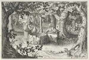 Cristo e a Mulher Samaritana de Claes Jansz. Visscher (II)