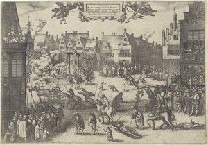 Execução de conspiradores de traição por pólvora, 1606
Supplicium de octo coniuratis sumtum in Britannia (título sobre o objecto) de Claes Jansz. Visscher (II)