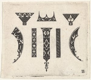 Impressão em Blackwork com Oito Motivos, ca. 1620