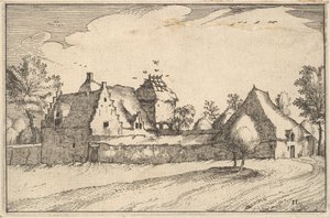 Placa de fazenda murada 11 das cidades de Regiunculae e vários Ducados de Brabante, ca. 1610 de Claes Jansz Visscher