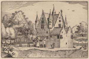 A Castle de Claes Jansz Visscher after Johannes van Doetechum, the Elder after Lucas
