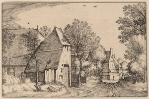 Estrada da Vila de Claes Jansz Visscher after Johannes van Doetechum, the Elder after Lucas