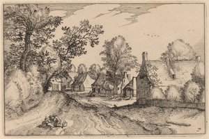 Estrada da Vila de Claes Jansz Visscher after Johannes van Doetechum, the Elder after Lucas