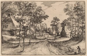 Estrada da Vila de Claes Jansz Visscher after Johannes van Doetechum, the Elder after Lucas