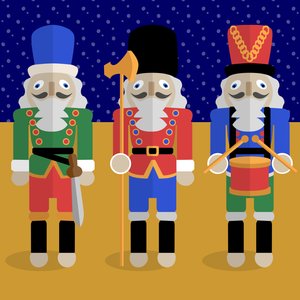Nutcrackers de Natal - símbolos de boa sorte