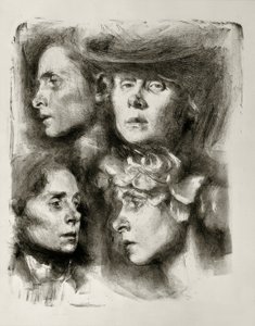 Quatro auto-retratos de Clara Siewert
