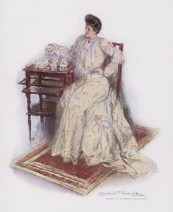 Sobre os Teacups (cor litho) de Clarence F. Underwood
