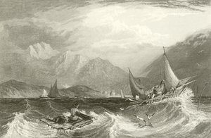 Porto de Bombaim - barcos de pesca, na monção de Clarkson Frederick Stanfield