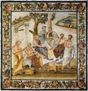 Academia Platônica. Mosaico de Pompéia, século I aC