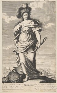 Semiramis de The Seven Wonders of the World, c.1639-40 (gravura e gravura) de Claude (after) Vignon