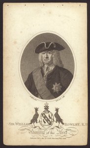 Sir William Rowley, almirante britânico (gravura) de Claude Arnulphy