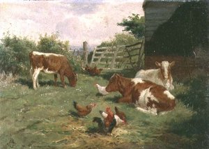 Descanso (óleo sobre tela colocado no painel) (para par ver 70859) de Claude Cardon