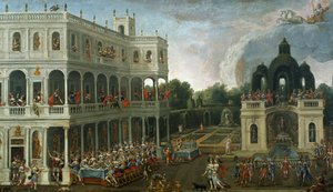 Banquete das Amazonas, por Claude Deruet (1588-1660) de Claude Deruet