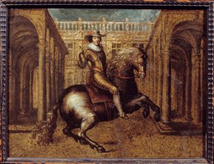 Retrato equestre de Gaston d