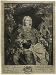 Retrato de Charles-Gaspard-Guillaume de Ventimiglia, Arcebispo de Paris de Claude Drevet