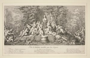 Feste de DIANE, perturbado por Satyrs de Claude Gillot