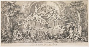 Festival de Fawn, Deus das Florestas, c. 1740 de Claude Gillot