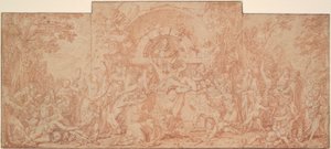 Estudo para a Festa do Deus Pan (La Fete du Dieu Pan) de Claude Gillot
