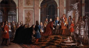 Reparação feita ao Rei Luís XIV pelo Doge dos Genes século 17 (pintura)