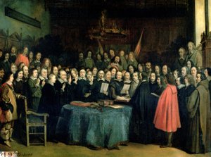 O Juramento do Juramento de Ratificação do Tratado de Munster, 15 de maio de 1648, c.1837