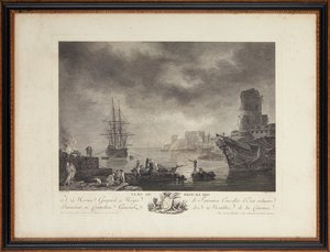 gravuras em aço francês de Claude Joseph (after) Vernet