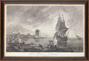 gravuras em aço francês de Claude Joseph (after) Vernet