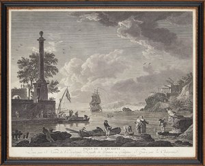 gravuras em aço francês de Claude Joseph (after) Vernet