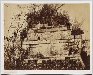 Palácio do Circo em Chichen-Itza (baixo relevo de tigres) de Claude Joseph Désiré Charnay
