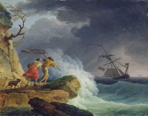 Cena costeira em uma tempestade, 1782