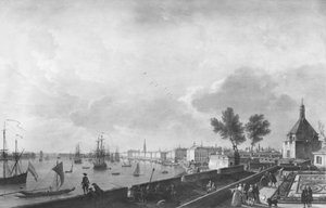 Vista do porto de Bordéus vista do Chateau Trompette de Claude Joseph Vernet