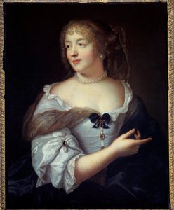 Retrato da mulher das letras Marie de Rabutin Chantal (Rabutin-Chantal), Marquise de Sevigne (1626-1696) Pintura de Claude Lefebvre (1632-1675) Paris do século XVII, Musee Carnavalet de Claude Lefebvre