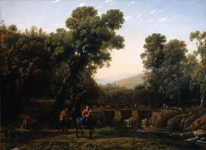 O voo para o Egipto (óleo sobre tela) de Claude Lorrain (1600 82)