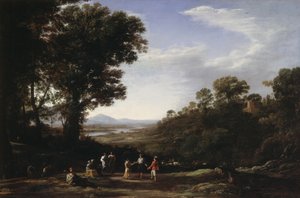 Aldeões a dançar, finais da década de 1630 (óleo sobre tela) de Claude Lorrain (1600-82)