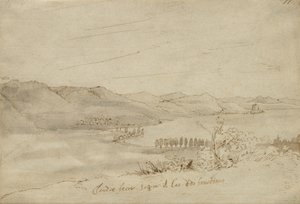 Uma vista do lago Bracciano, c.1638-39 de Claude Lorrain