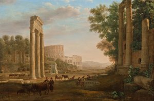 Capriccio com as ruínas do Fórum Romano de Claude Lorrain