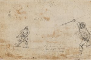 Davi e Golias (verso) de Claude Lorrain