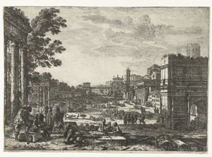 Forum Romanum te Roma A Vacina do Campo de Claude Lorrain