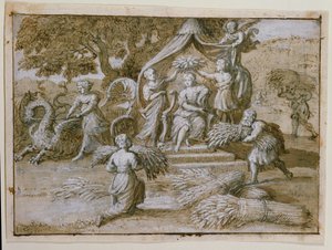 Homenagem a Ceres (tinta no papel) de Claude Lorrain