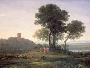 Jacó com Labão e suas filhas de Claude Lorrain