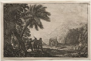 Paisagem com Brigands, 1633. de Claude Lorrain