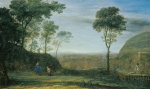 Paisagem com Cristo a aparecer a Santa Maria Madalena ("Noli me tangere") de Claude Lorrain